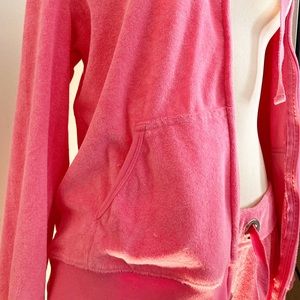 Zip up hooded sweat suit Hot Pink